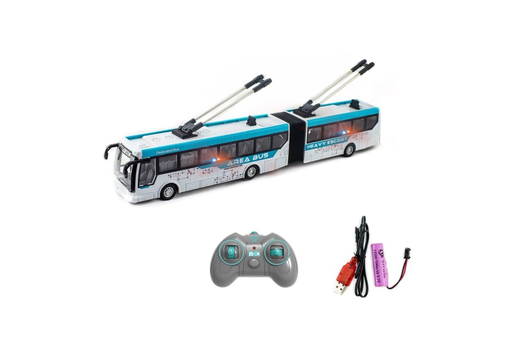 E-shop Alltoys Trolejbus biely/modrý