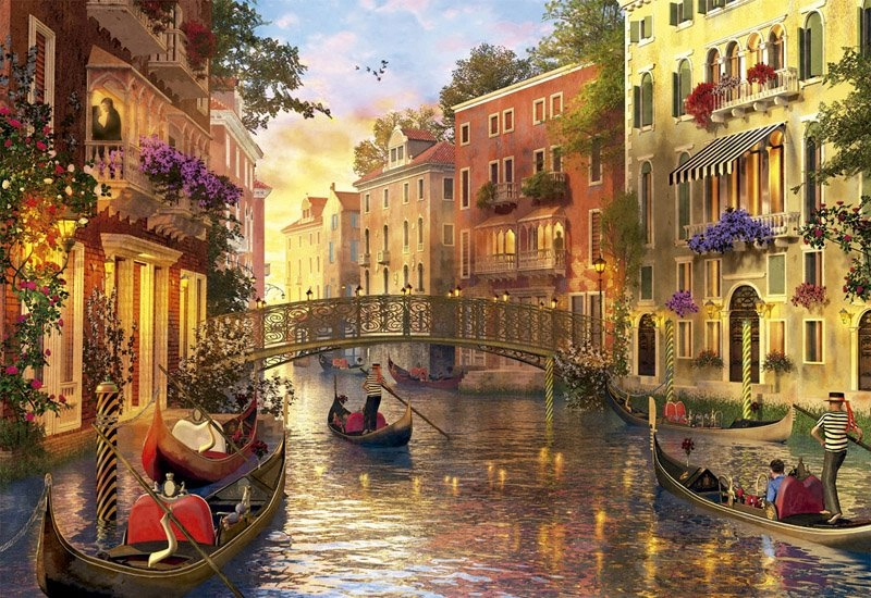 E-shop Educa Puzzle Súmrak v Benátkach - Puzzle 1500 Dielov