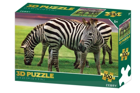 3D puzzle zebry 100 dielikov