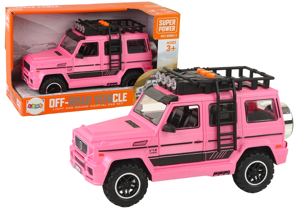 E-shop Lean Toys Ružový Jeep svetelné a zvukové efekty