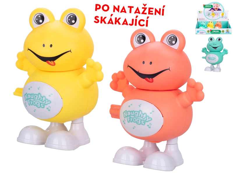E-shop Skákajúca žaba 9,5 cm – naťahovacia hračka pre deti