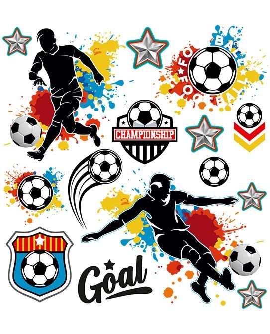 E-shop Futbalové nažehlovačky - malý arch