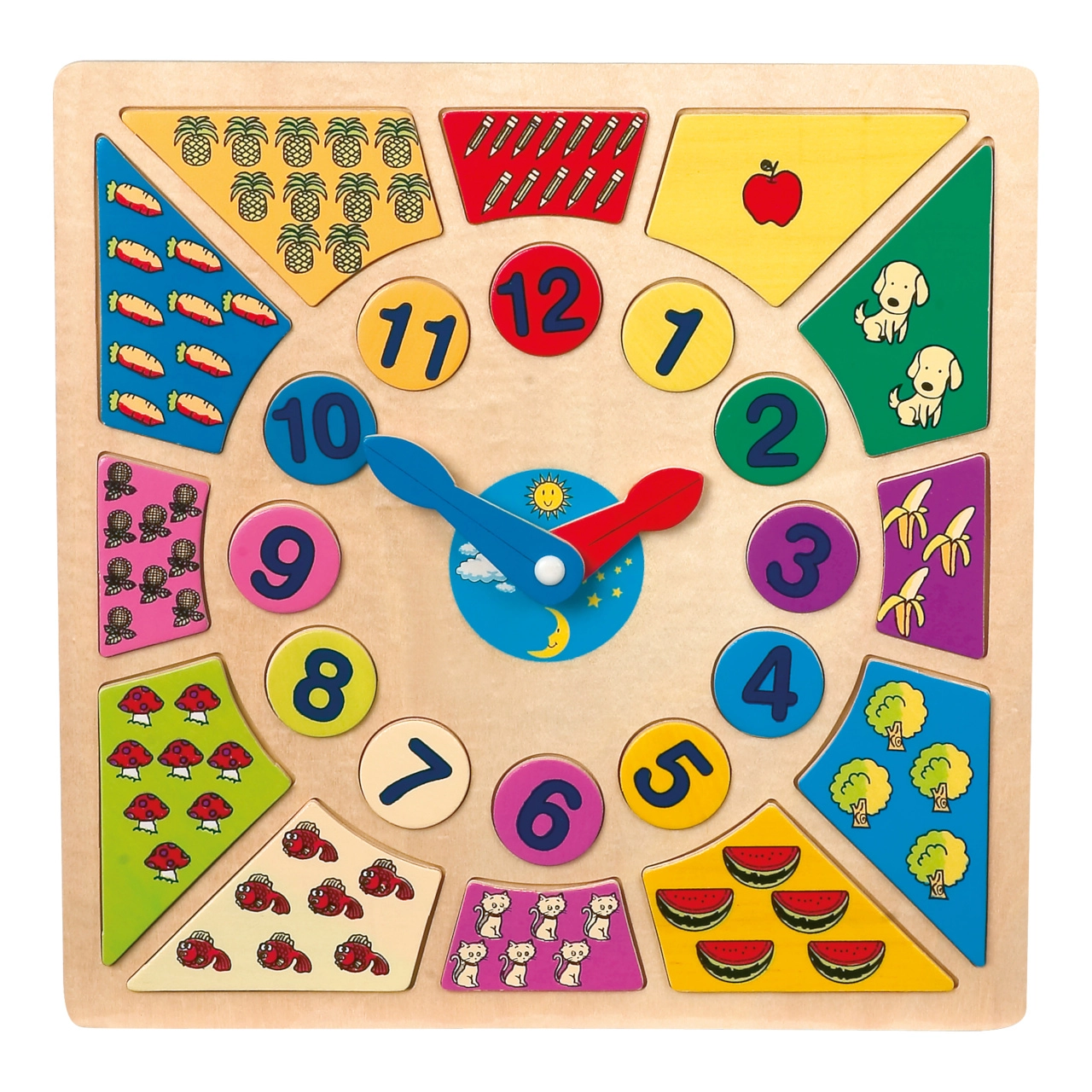 E-shop Small Foot Vkladacie výučbové puzzle Nauč sa hodiny