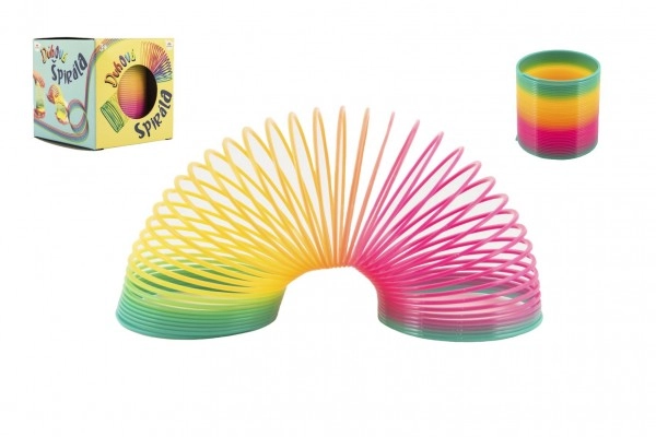 Špirála pružina dúhová plast 6 5cm