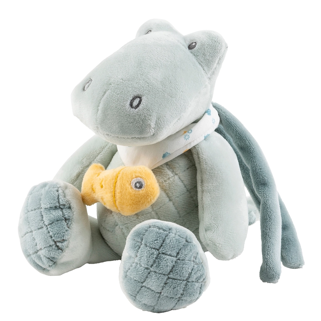 NATTOU hudobný plyšový krokodíl Romeo 23 cm