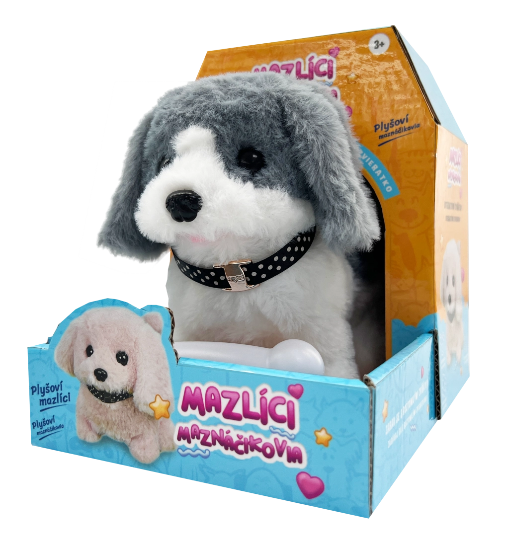 E-shop Alltoys Maznáčik 400225 psík Punťo šedobiely