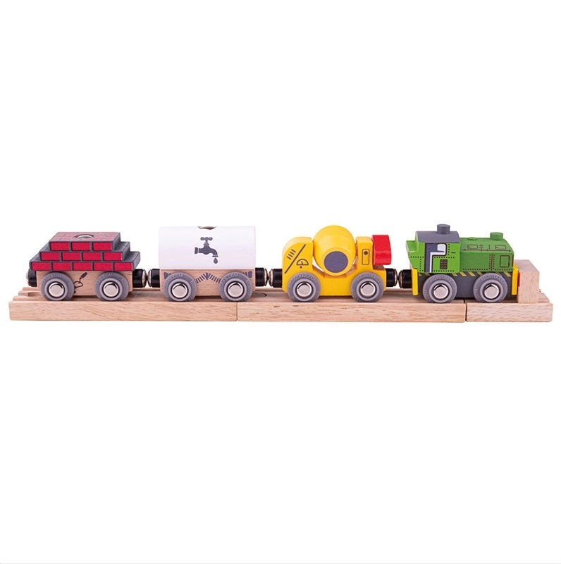 E-shop Bigjigs Rail Drevený stavebný vlak