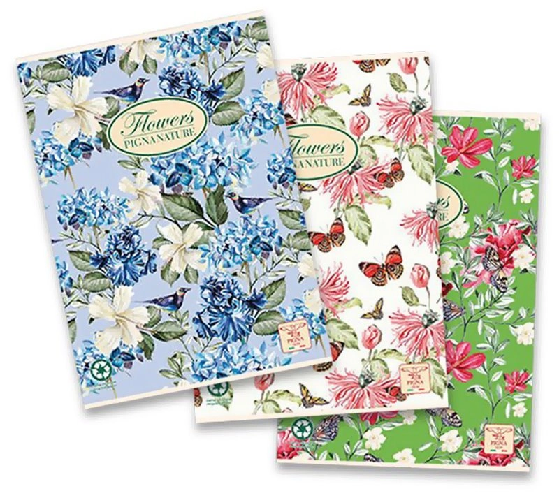 E-shop Pigna Školní sešit Nature Flowers A4 čtverečkovaný