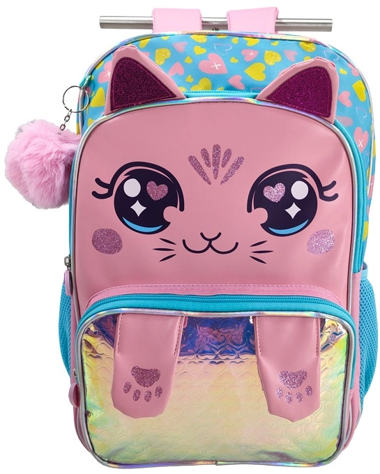 Detský školský batoh Ružová mačka 42 cm