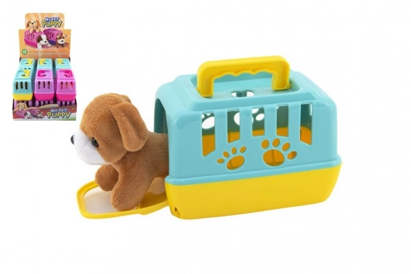E-shop Teddies Zvířátko pejsek v přenosném boxu 15 cm