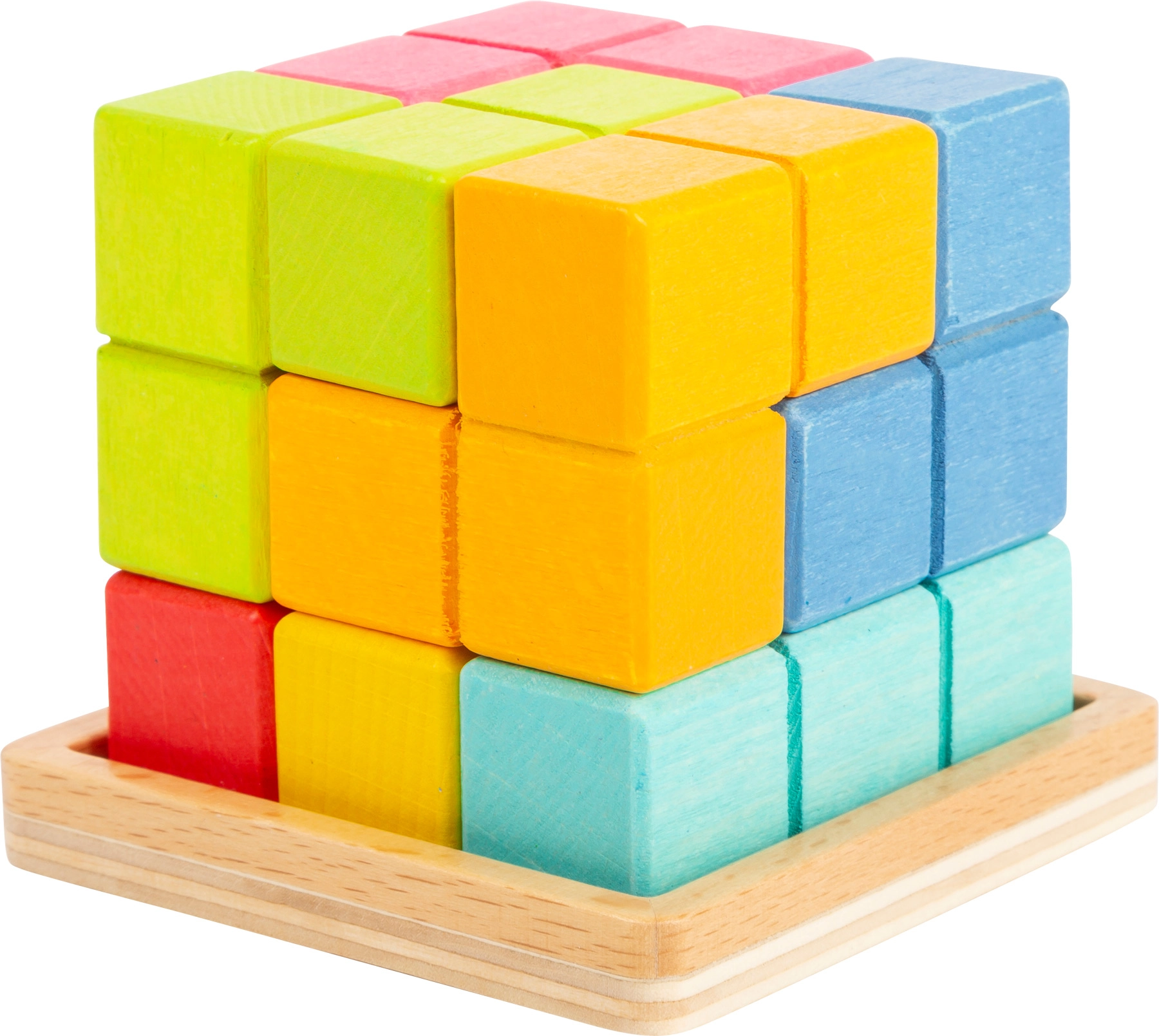 E-shop Small Foot Drevená kocka 3D Tetris
