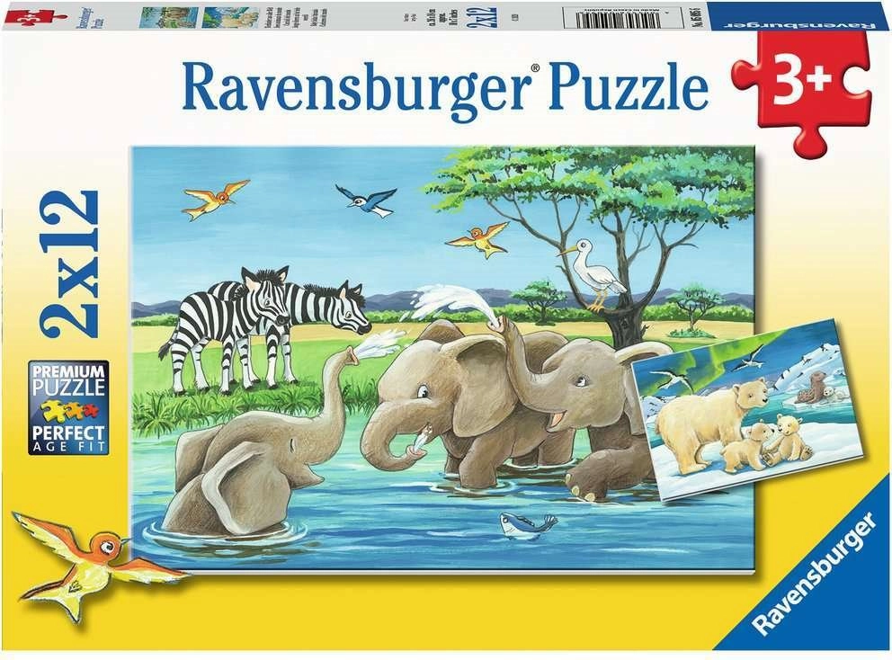E-shop Ravensburger 050956 Zvířata z celého světa 2 x 12 dielov