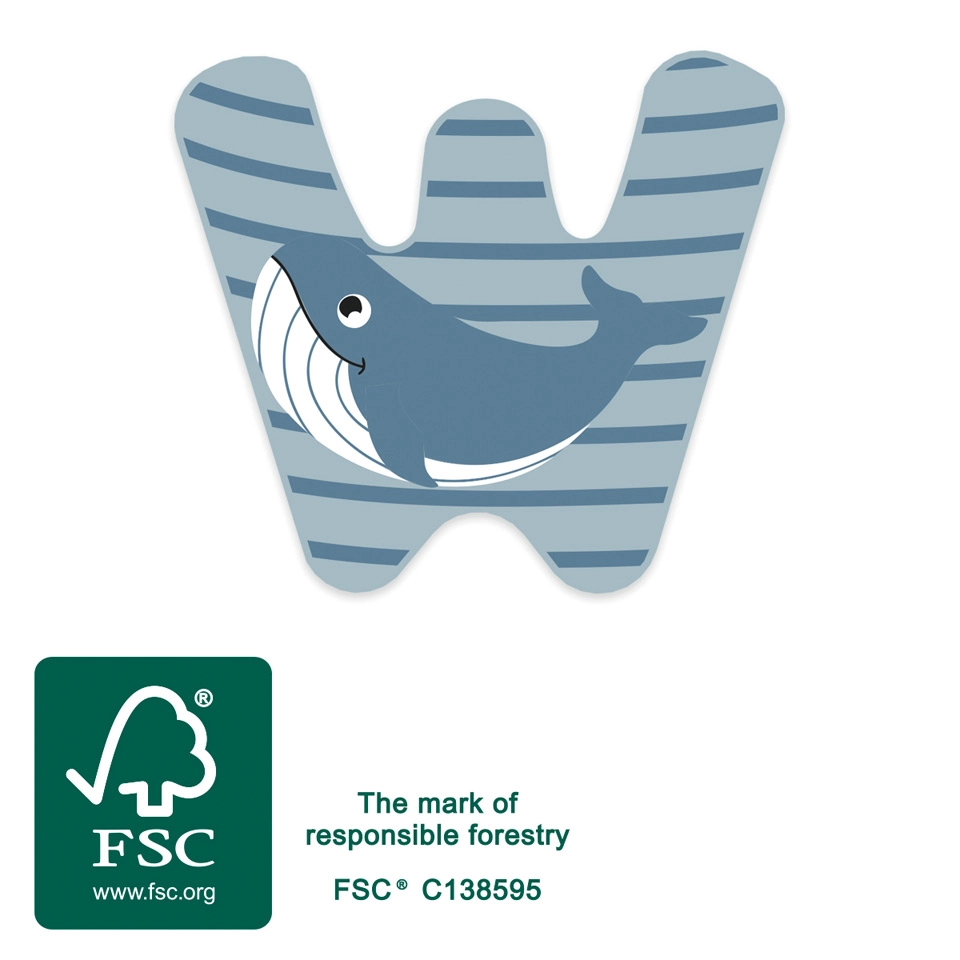 Small Foot drevené písmeno W