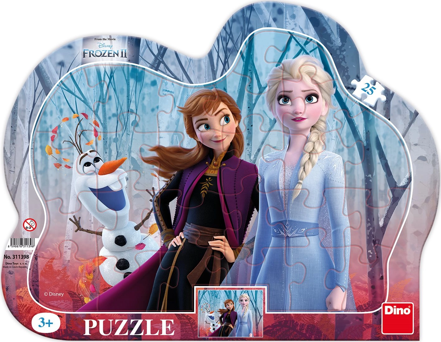 E-shop Dino Frozen II. 25 dielov kontúra