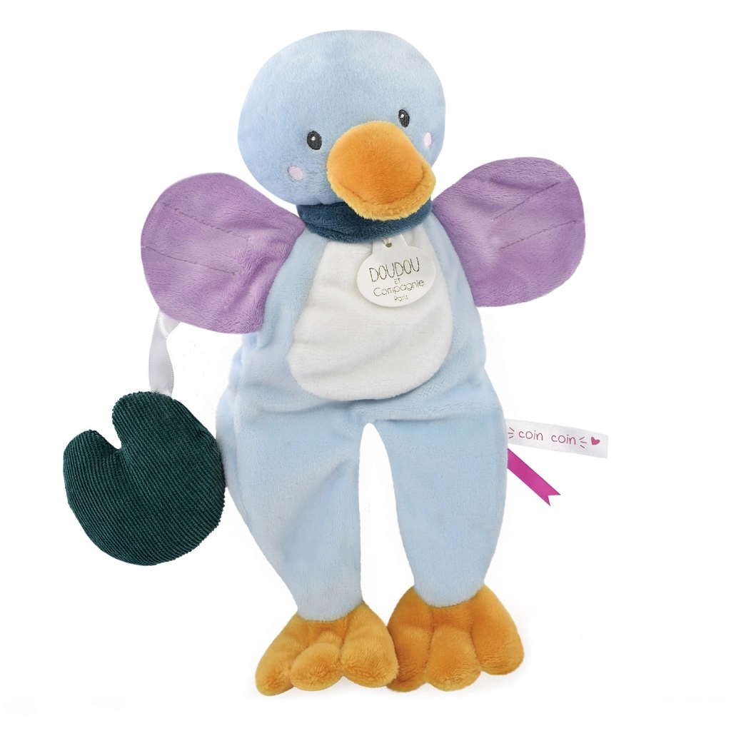E-shop Doudou Darčeková kačička s listom lekna 27 cm