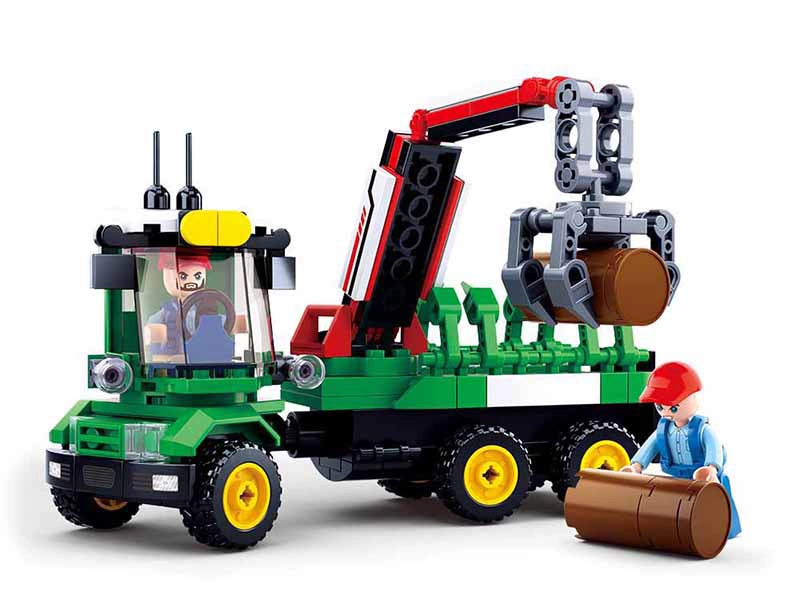 E-shop Sluban B0778 Traktor s prívesom na polená
