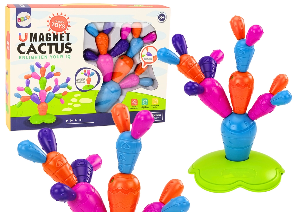 E-shop Magnetické stavebné kocky kaktus 16 ks
