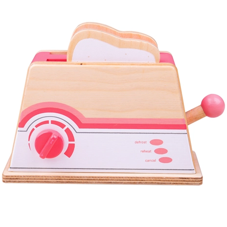 E-shop Bigjigs Toys dřevěný toaster růžový