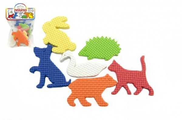 TEDDIES Vodolepky Pěnové dílky zvířátka pěna 6 dílků