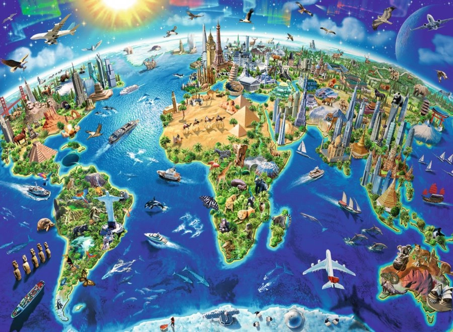 E-shop Ravensburger Veľká mapa sveta 200 dielov