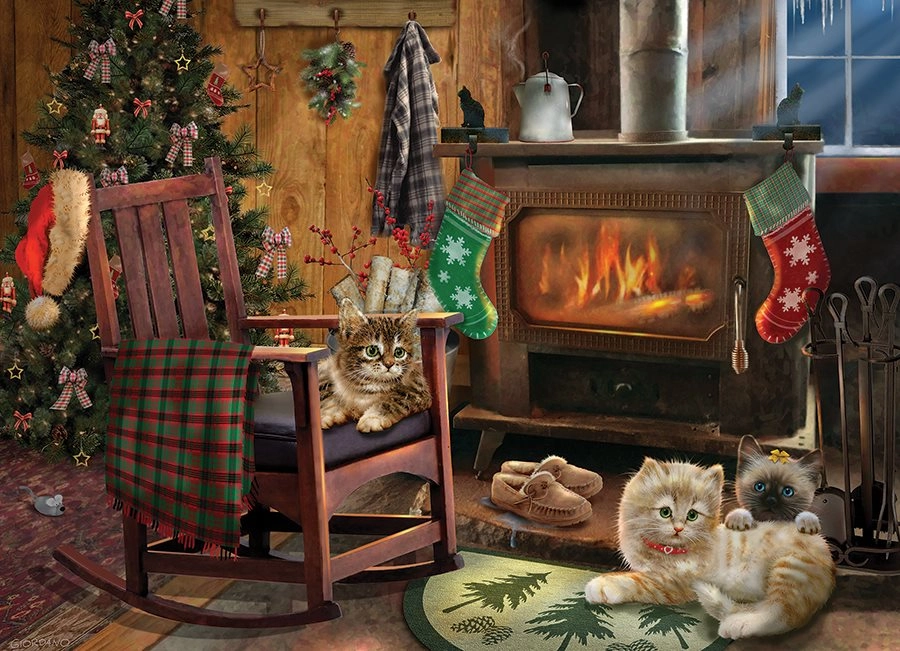E-shop Cobble Hill XXL Kittens by the Stove 500 dielov