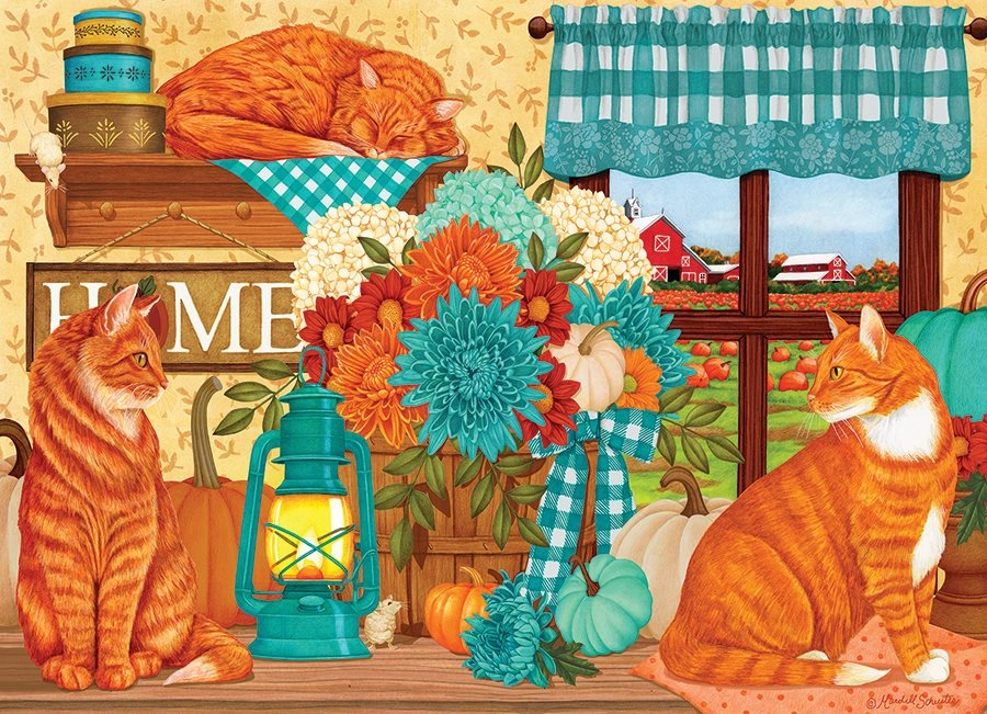 E-shop Cobble Hill Pumpkin Patch Cats 500 dielov