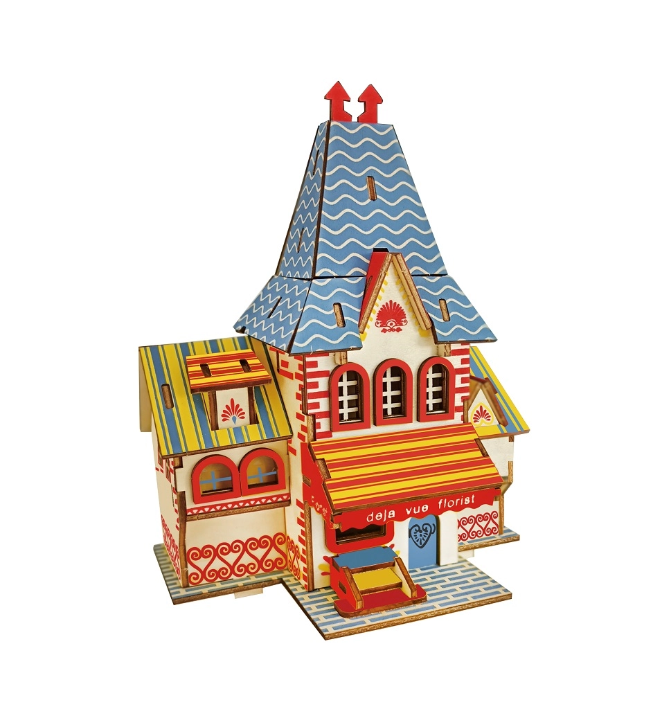 E-shop Woodcraft drevené 3D puzzle kvetinárstvo