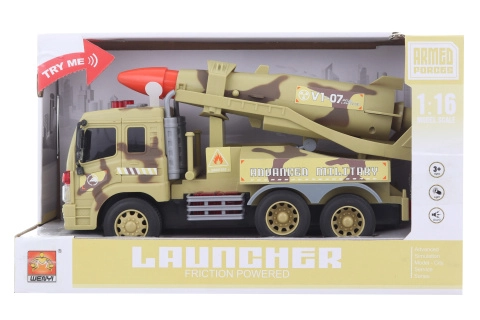 E-shop Vojenské auto s raketou na batérie pre deti