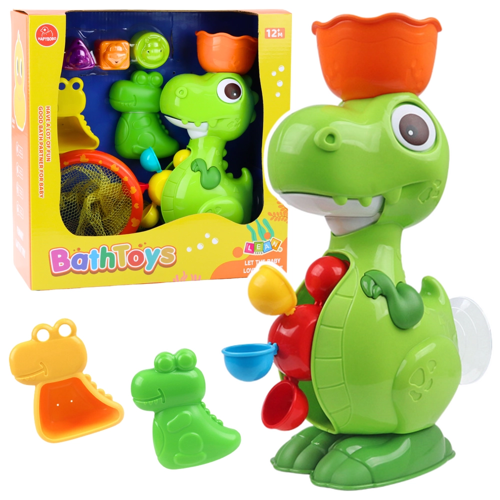 Súprava kúpeľňových hračiek Dino s mlynčekom