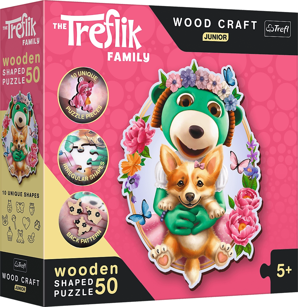 E-shop Trefl Wood Craft Junior Šťastnííci 50 dielov