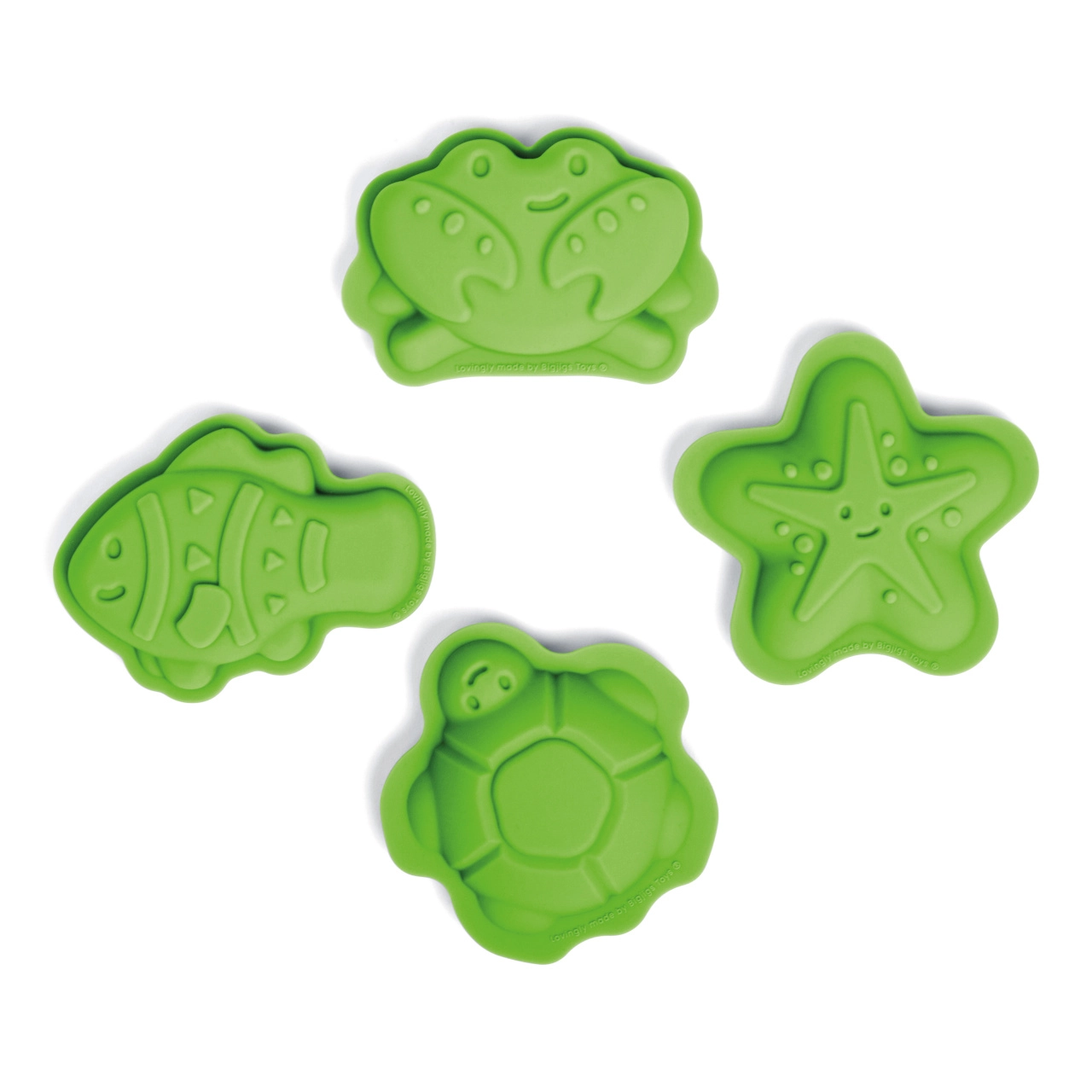 E-shop Bigjigs Toys Silikonové formičky zelené Meadow