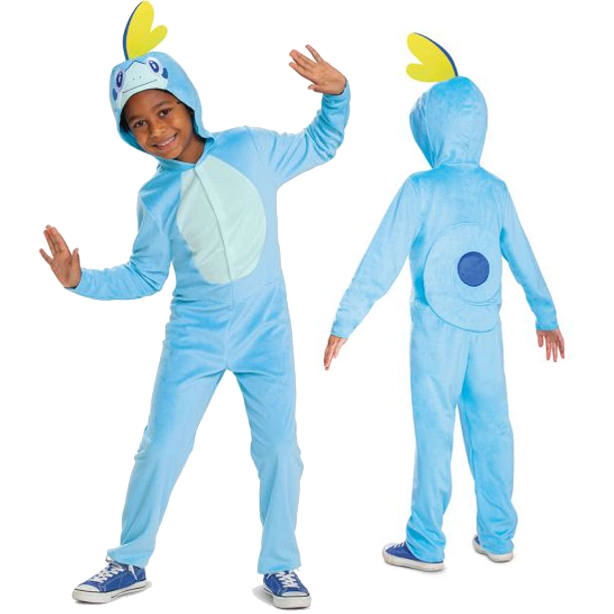 Detský kostým POKEMON Sobble kigurumi, modrá onesie 126–136 cm (7–8 rokov)