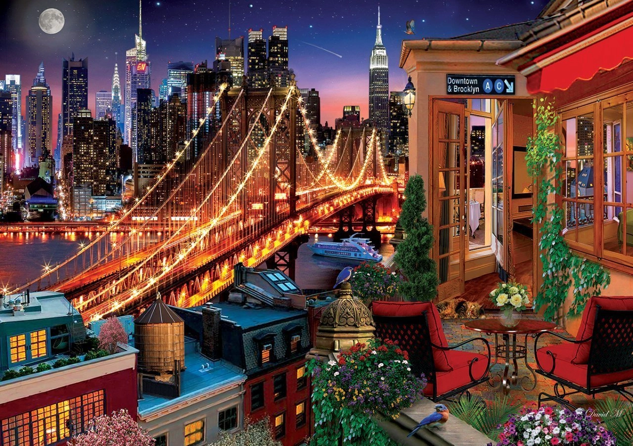 E-shop Puzzle ART PUZZLE Brooklyn z terasy 1500 dielikov