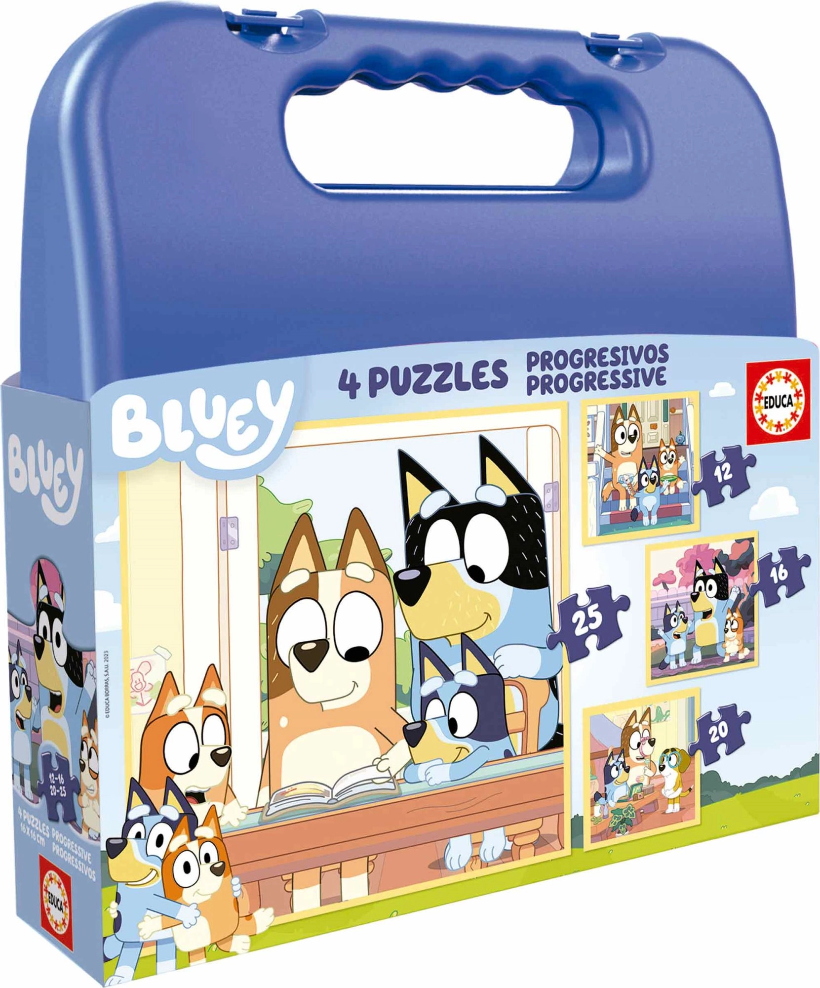 E-shop EDUCA v kufříku Bluey 4v1 12,16,20,25 dielov