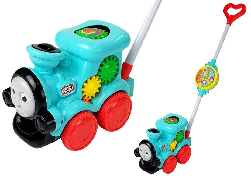 Lean Toys vláčik Tom na tlačenie so zvukom modrý