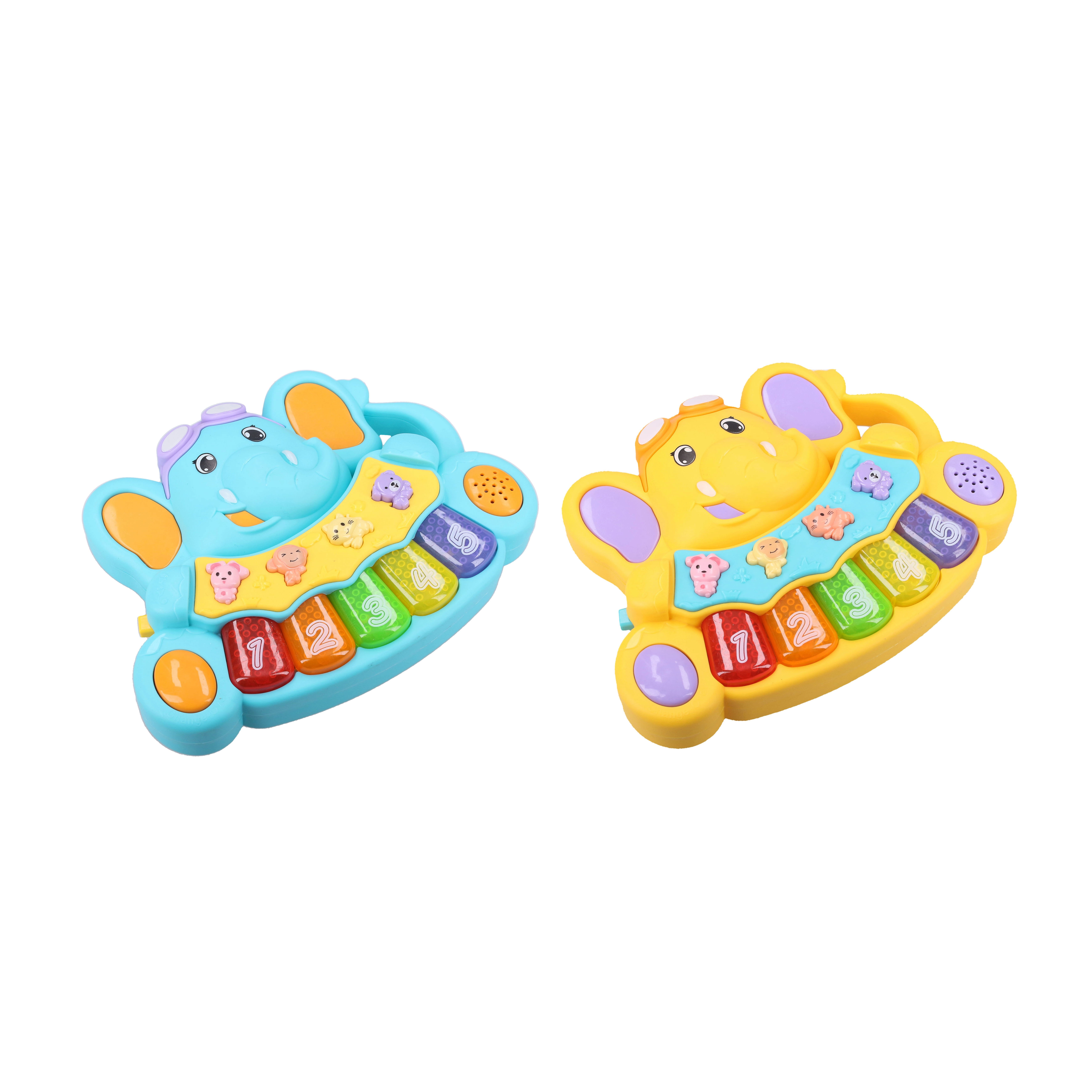 E-shop Wiky Piano baby sloník na batérie žltá