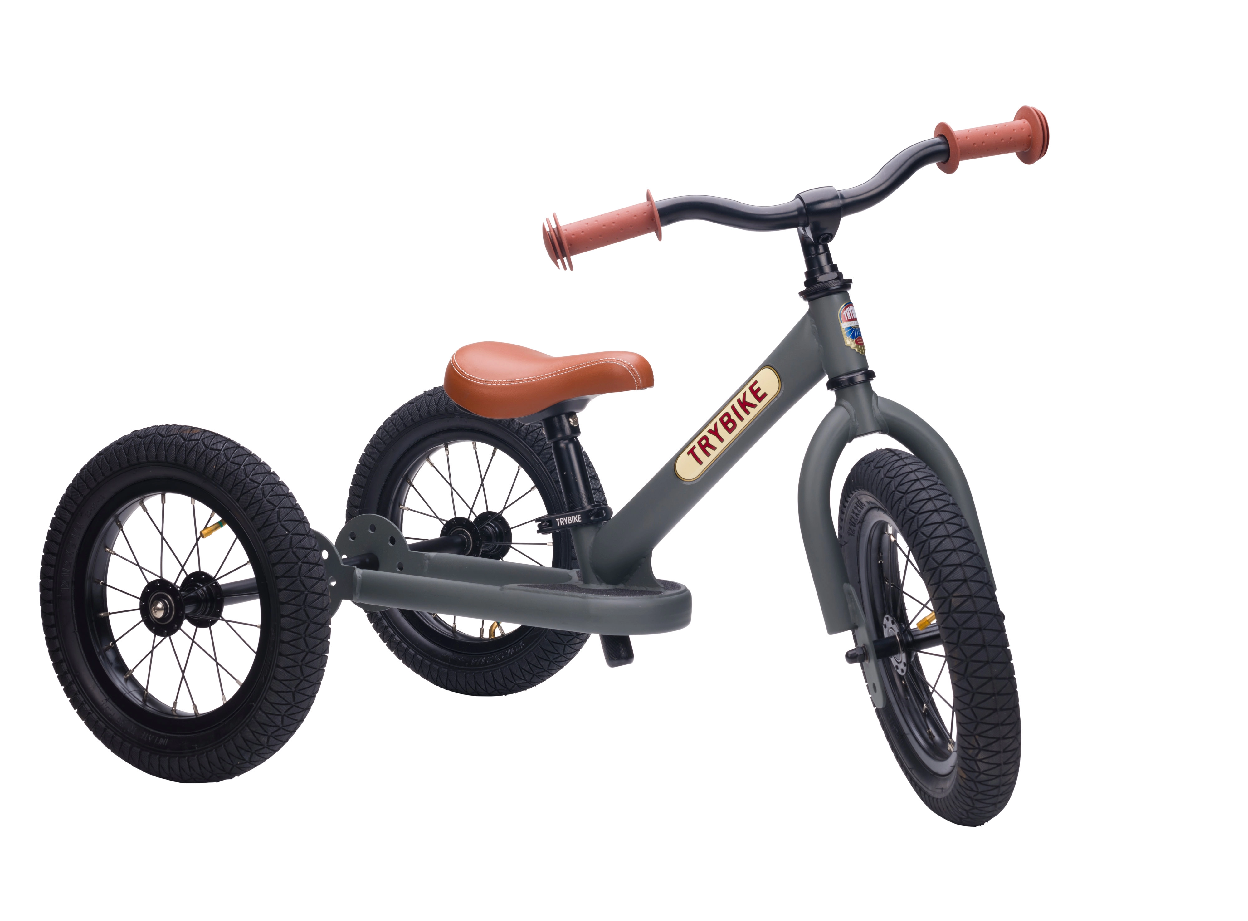 E-shop Trybike detské odrážadlo 2v1 (trojkolka a odrážadlo) sivé matné