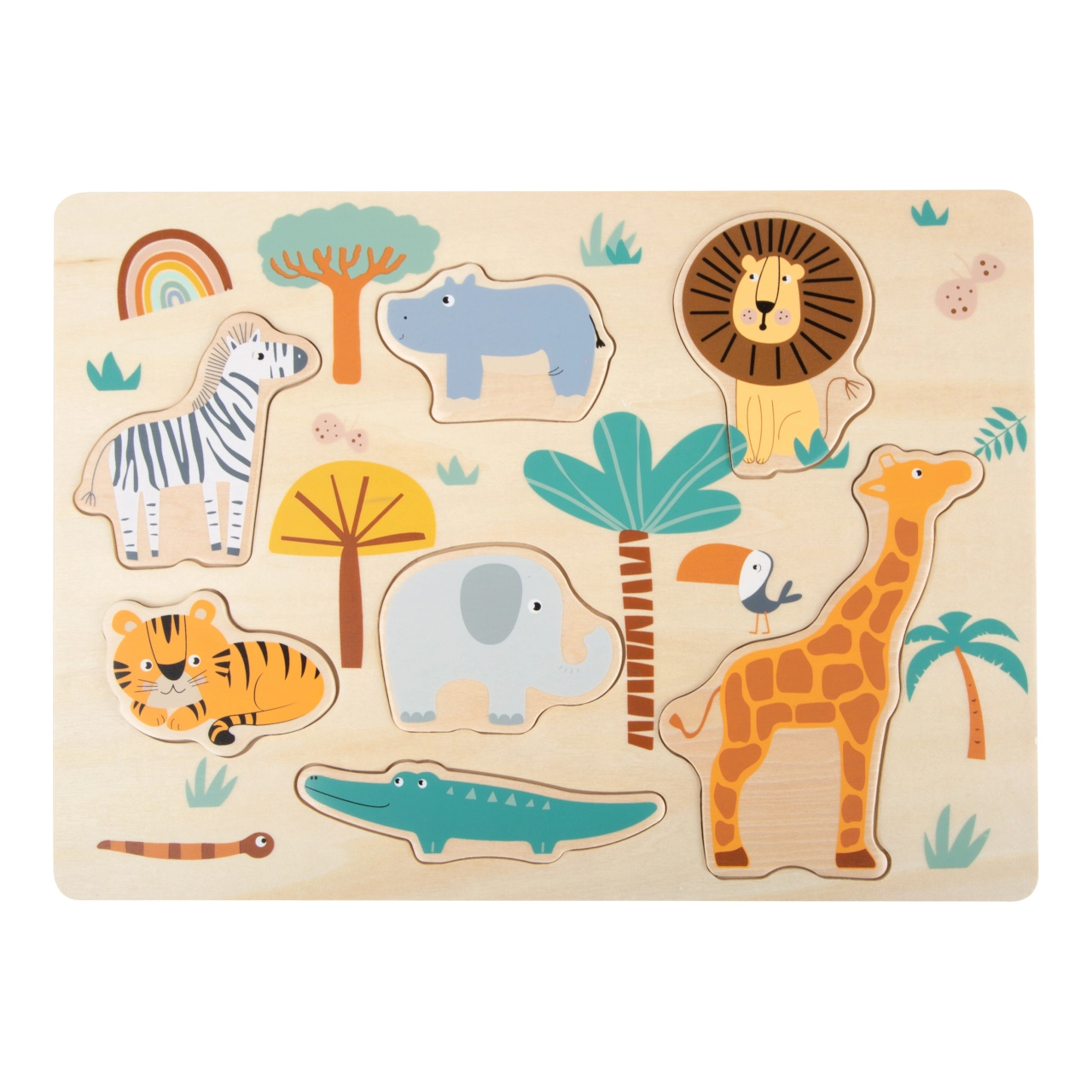 E-shop Drevené vkladacie puzzle safari small foot