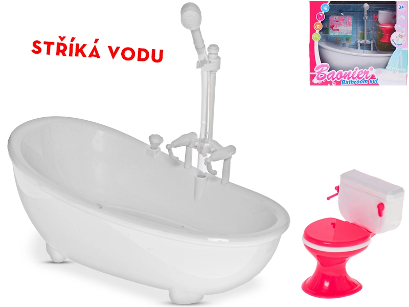 E-shop Vanička pre bábiky so striekaním vody 21 cm s toaletou