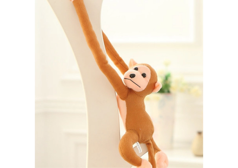 Lean Toys Opica s mláďatkom svetlohnedá 80 cm