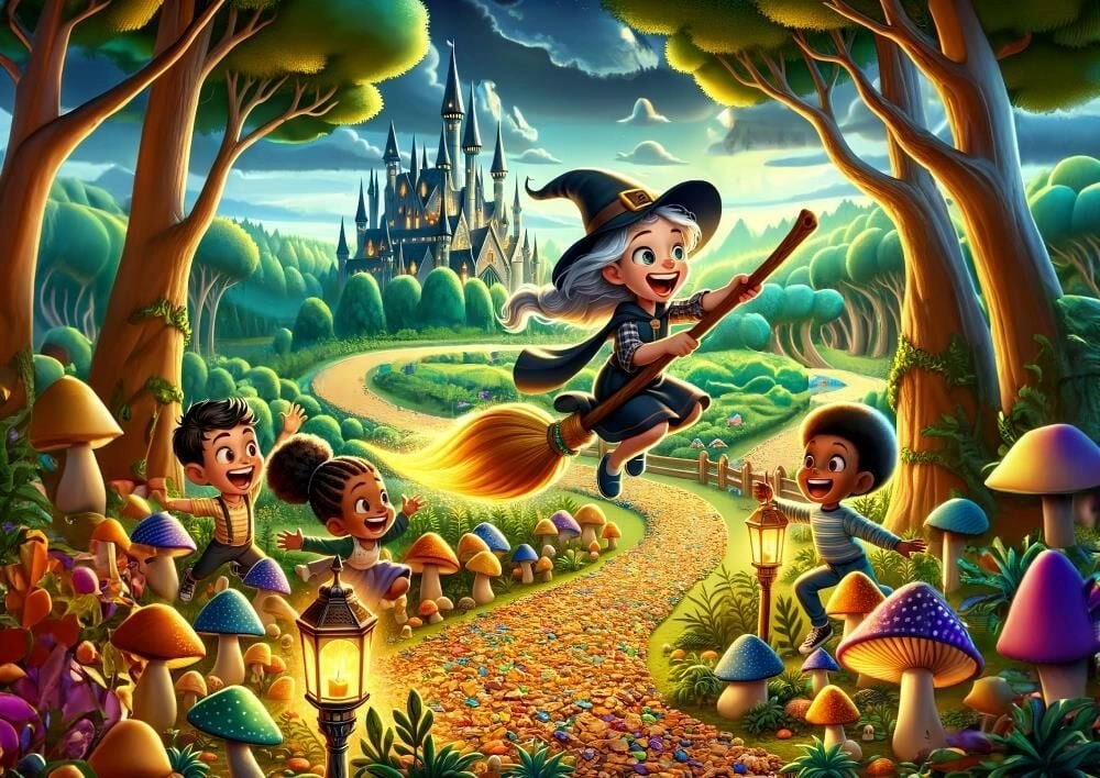 Puzzle Roztomilá čarodejnica 100 dielikov