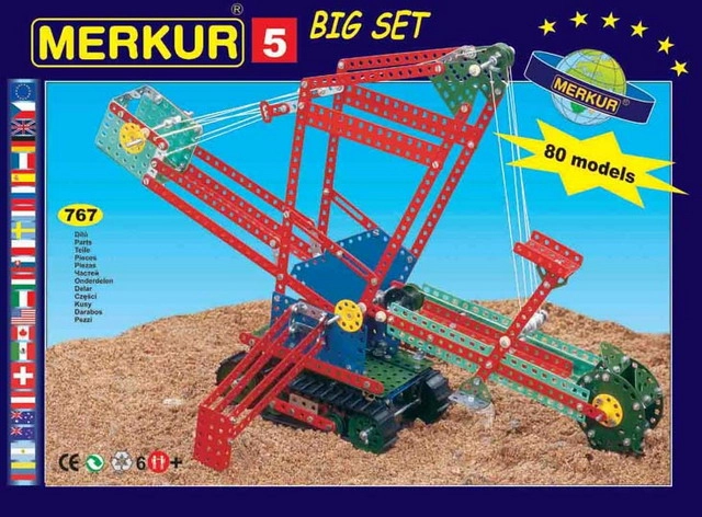 E-shop Stavebnica MERKUR 5 – veľká kovová konštrukčná sada pre 84 modelov