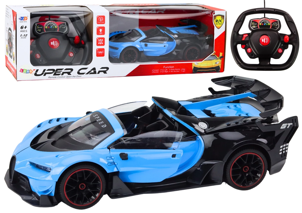 E-shop RC športové auto 1:12 otváracie dvere modré