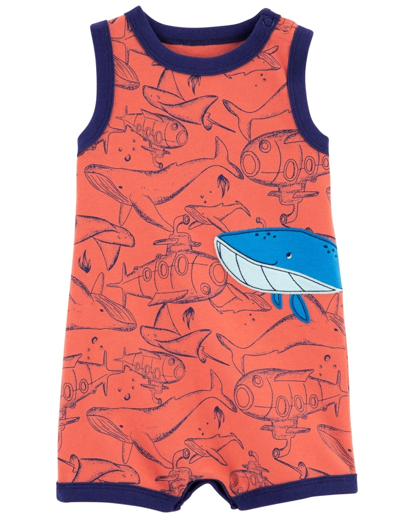 E-shop CARTER'S Overal letný Grey Boats chlapec
