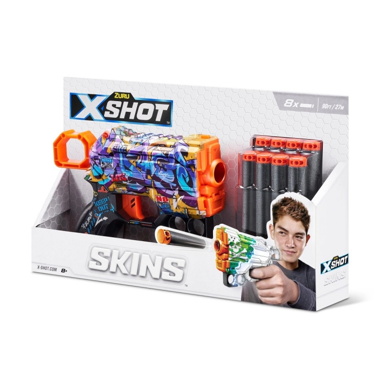 E-shop X-Shot Skins Menace blaster – vzor D (8 penových šípok)