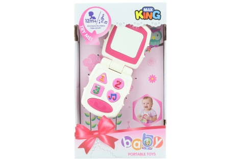 E-shop Lamps Baby telefon růžový na baterie