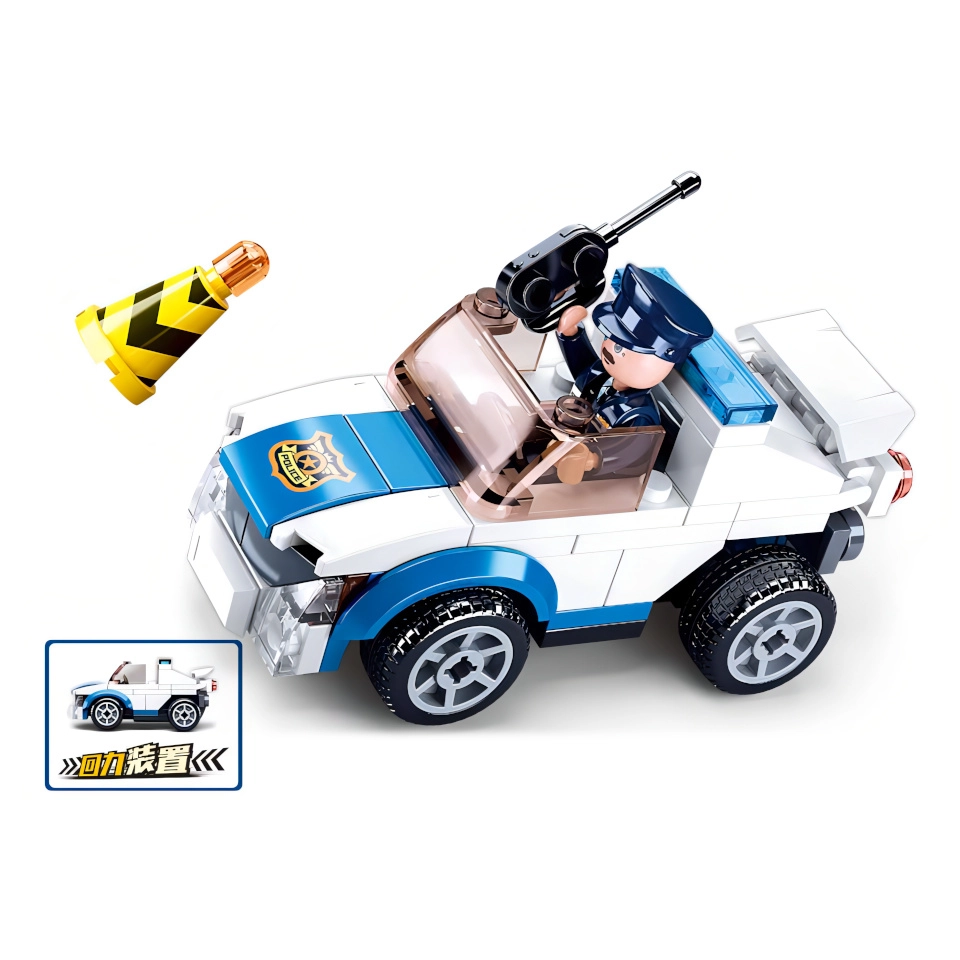 E-shop Sluban B0824 Naťahovacie auto policajné hliadky