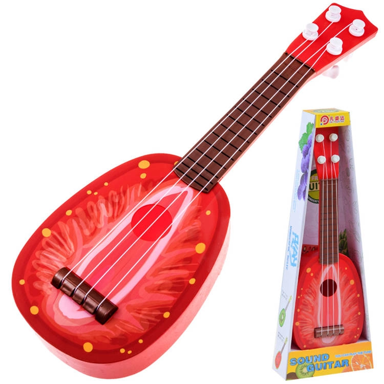 E-shop Detské ukulele – plastová gitarka 37 cm – Červená