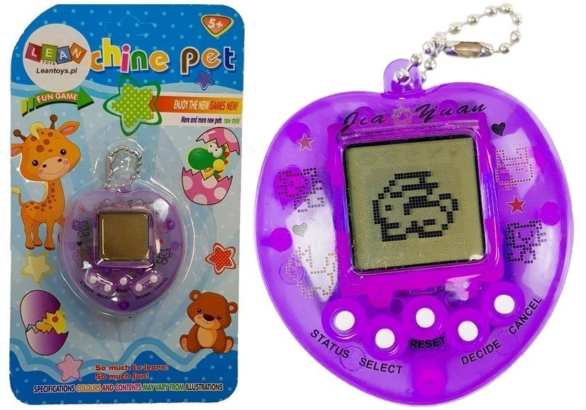 E-shop Elektronická hra Tamagotchi fialová s krátkym retiazkom