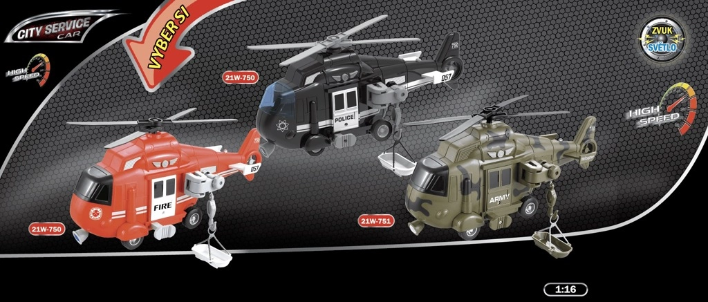 E-shop Záchranársky vrtuľník 1:16 CITY SERVICE CAR
